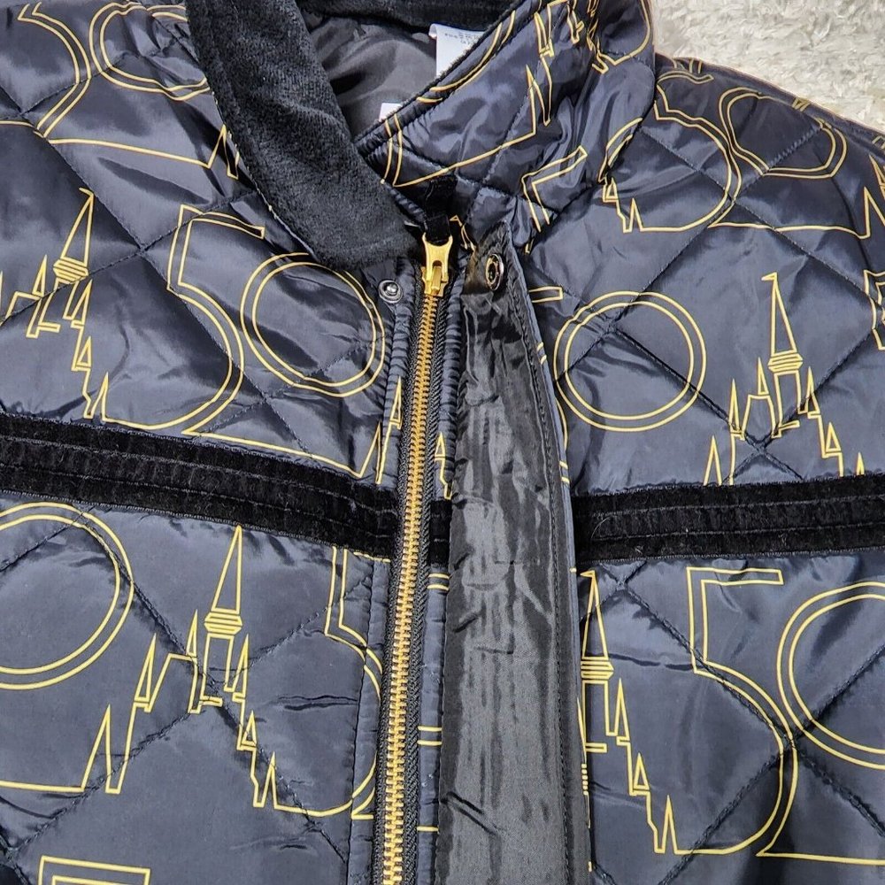 Walt Disney World Jacket Mens XXL Black 50th Anniversary Quilted Zip Castle - Picture 13 of 15